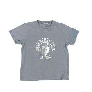 Brandy Melville Strawberry Print Cropped T Shirt